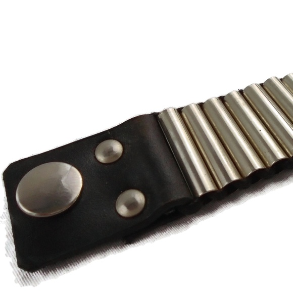 Punk Metal Tube Snap Bracelet NEW Adjustable - Picture 8 of 8